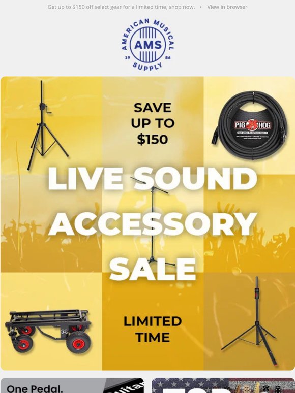 Live Sound Accessory Sale ▪️ Save Now on Cables, Stands and More!