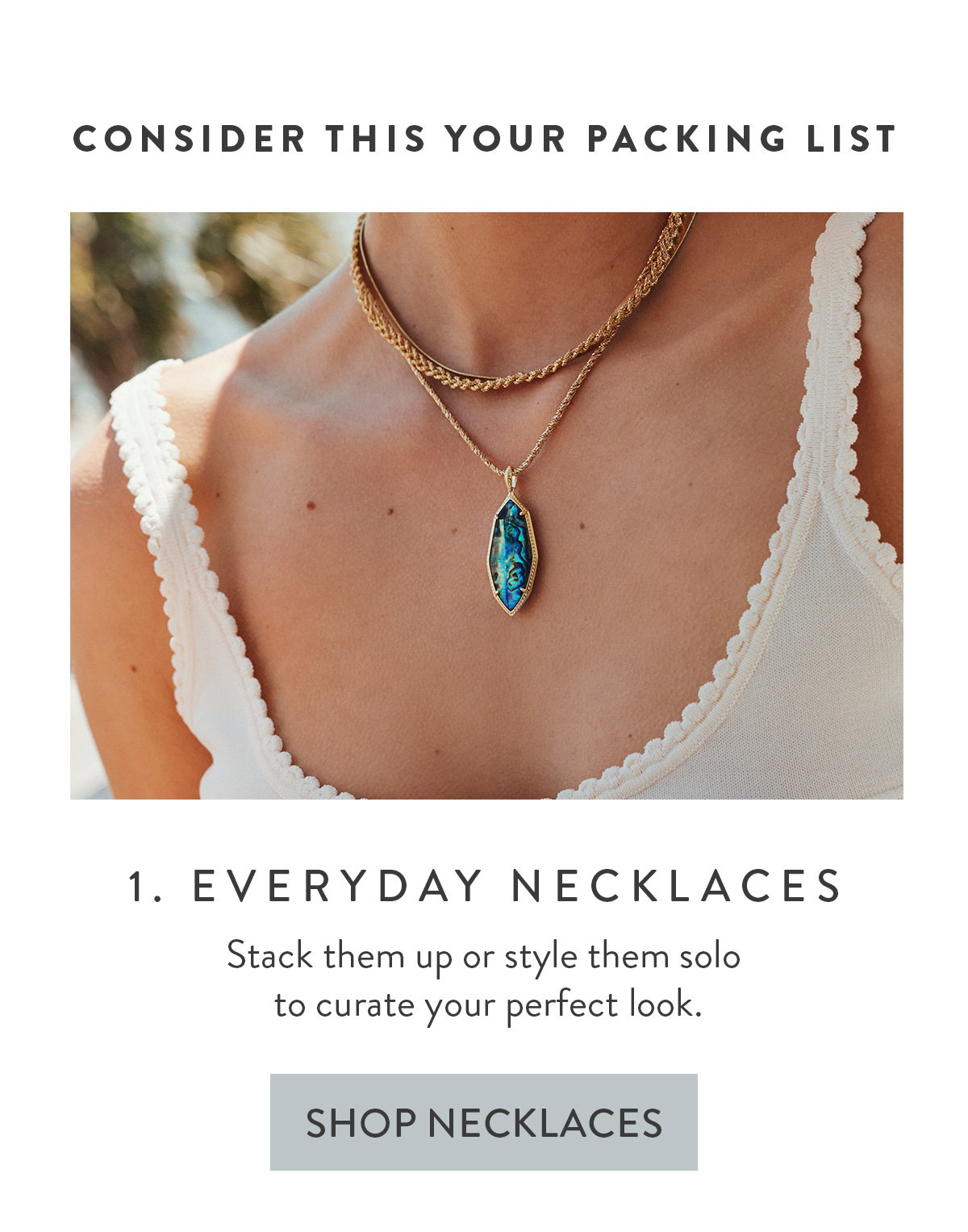 Consider this your packing list