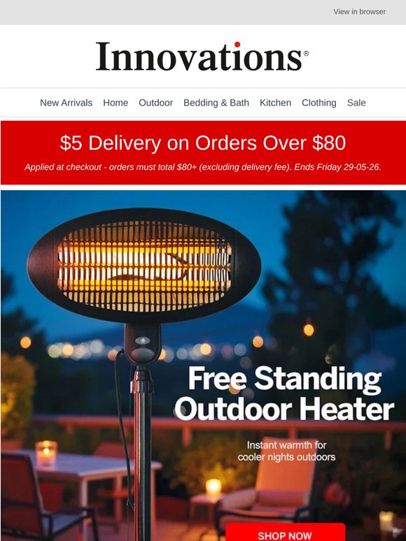 🔥 Instant warmth for your outdoor space | $5 Delivery on Orders $80+
