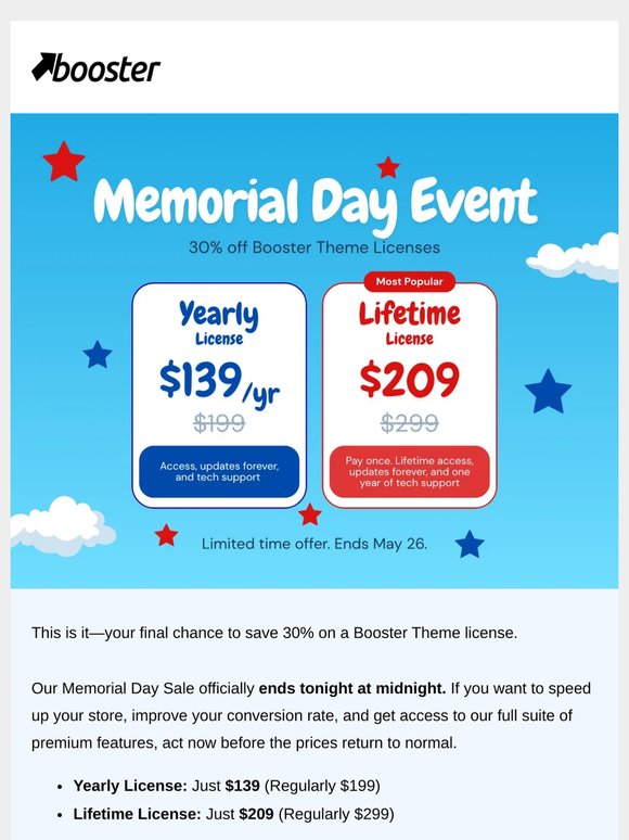 Final Hours. Ends Tonight.