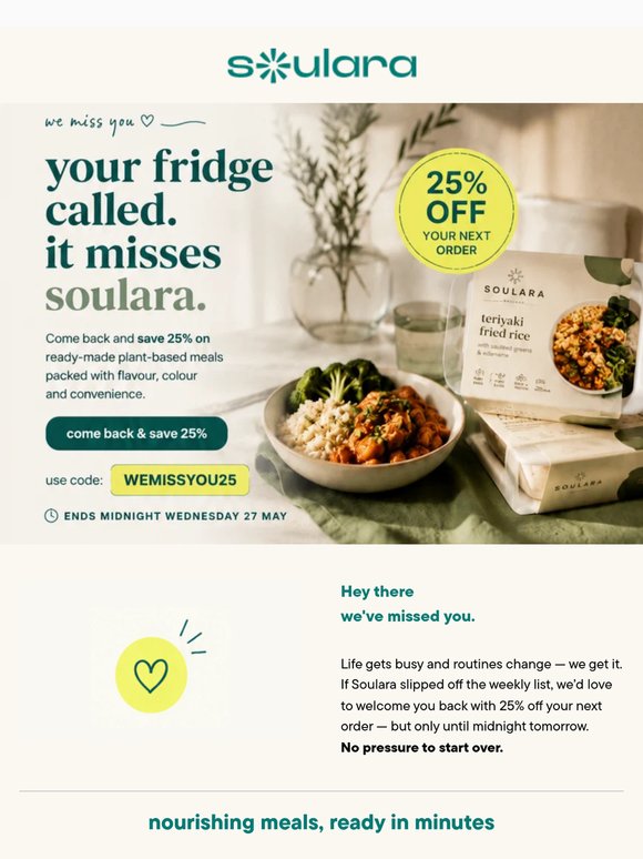 Last chance for 25% off your next Soulara order