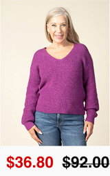 Soft Touch Drop Shoulder V-Neck Sweater