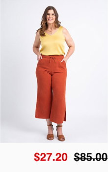 Wear 2 Ways Wide Leg Pant w/ Side Slits
