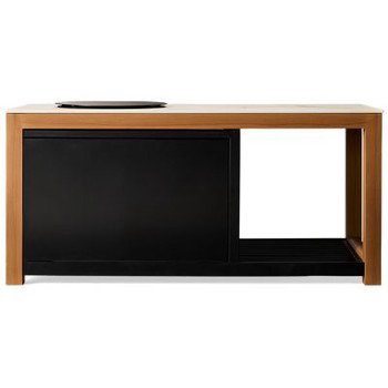 Cove Gas Fire Table - Elegant Sintered Stone Top - Scratch And Stain-Resistant - Rust-Free Aluminum Base - Includes Protective Cover