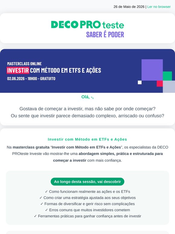 Masterclass gratuita: aprenda a investir em ETFs e ações com método