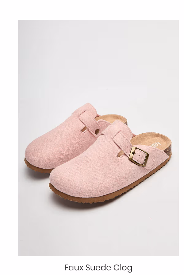 Faux Suede Clog