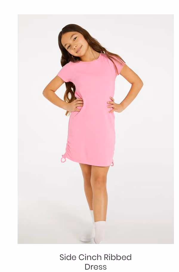 Side Cinch Ribbed Dress