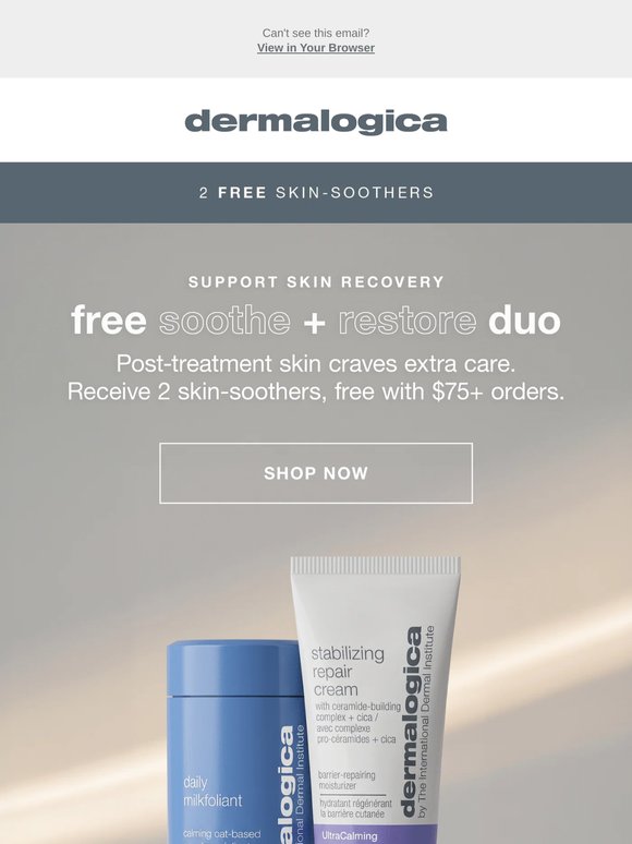 NEW Soothe + Restore Duo 💙 Yours FREE on $75+