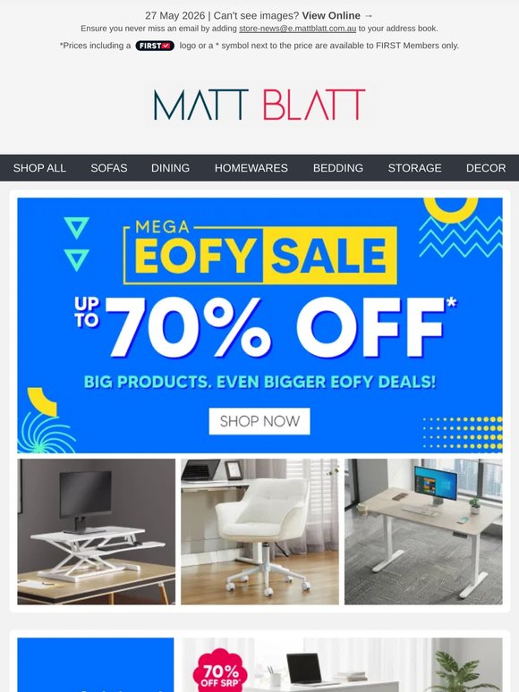 Mega EOFY Desk Deal 🔥 Under $70 for the Jasper 1 Drawer Desk (70% OFF Standard Retail Price)
