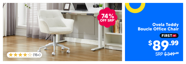 Ovela Teddy Boucle Office Chair