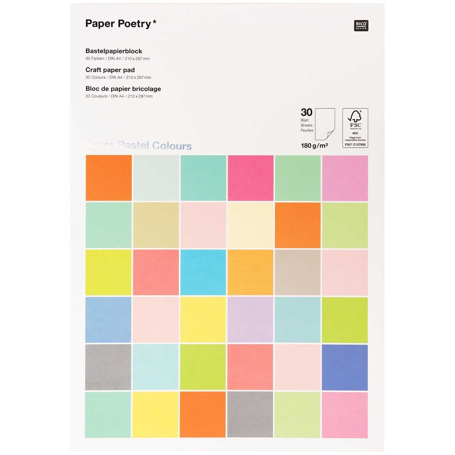 Bastelblock Super Pastel