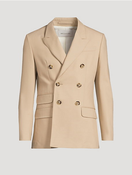 New Wool Double-Breasted Straight Jacket