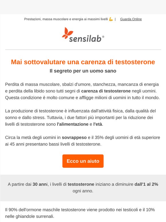 Non sottovalutare i livelli di testosterone