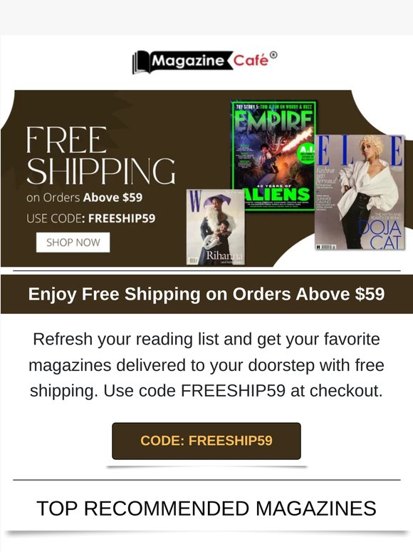 Free Shipping on Orders Over $59 🚚