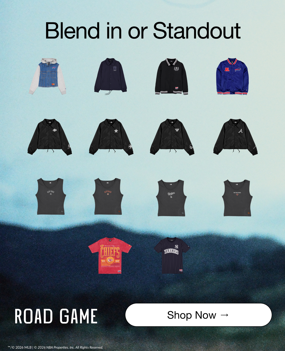 Blend in or Standout. Shop Now.