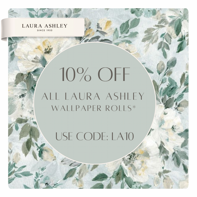 10% Off Laura Ashley Full wallpaper Rolls