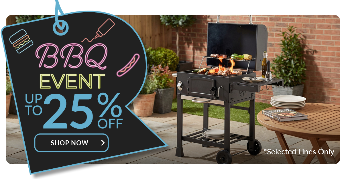 bbq event up to 25% off - shop now