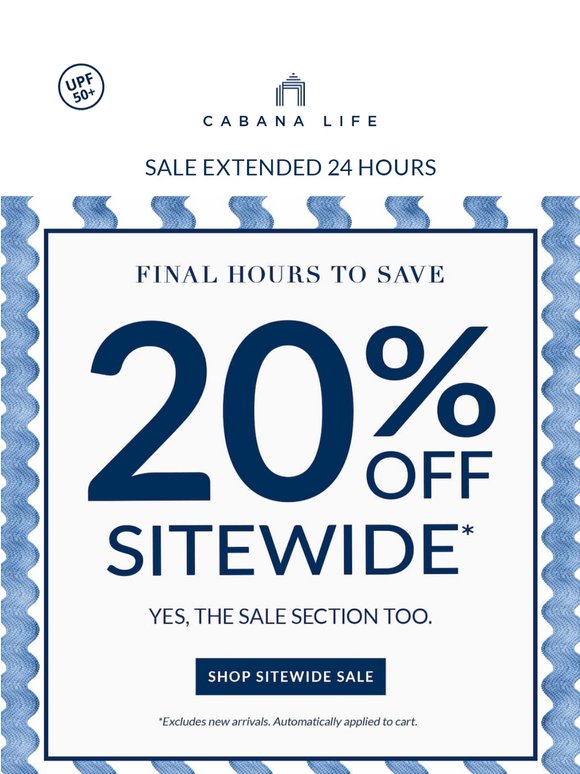 SALE EXTENDED! 20% OFF SITEWIDE 👏