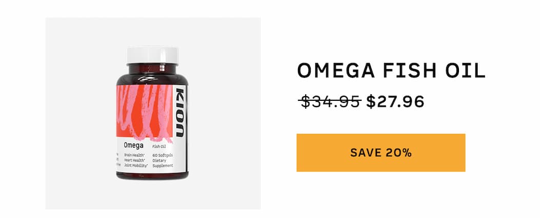 Omega Fish Oil. Save 20%.