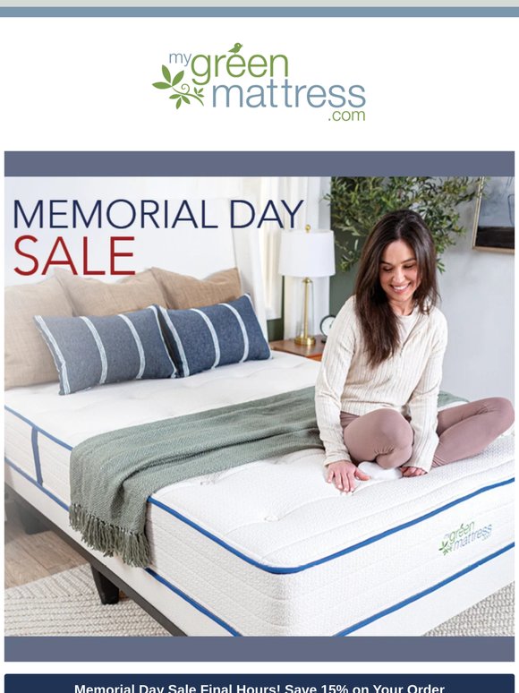Memorial Day Final Hours to Save 15% on Your Order