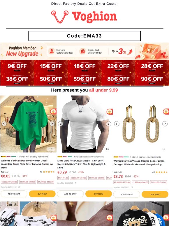 🌟 Stylish Deals Under 9.99€ Don' t Wait! [Coupon Inside]