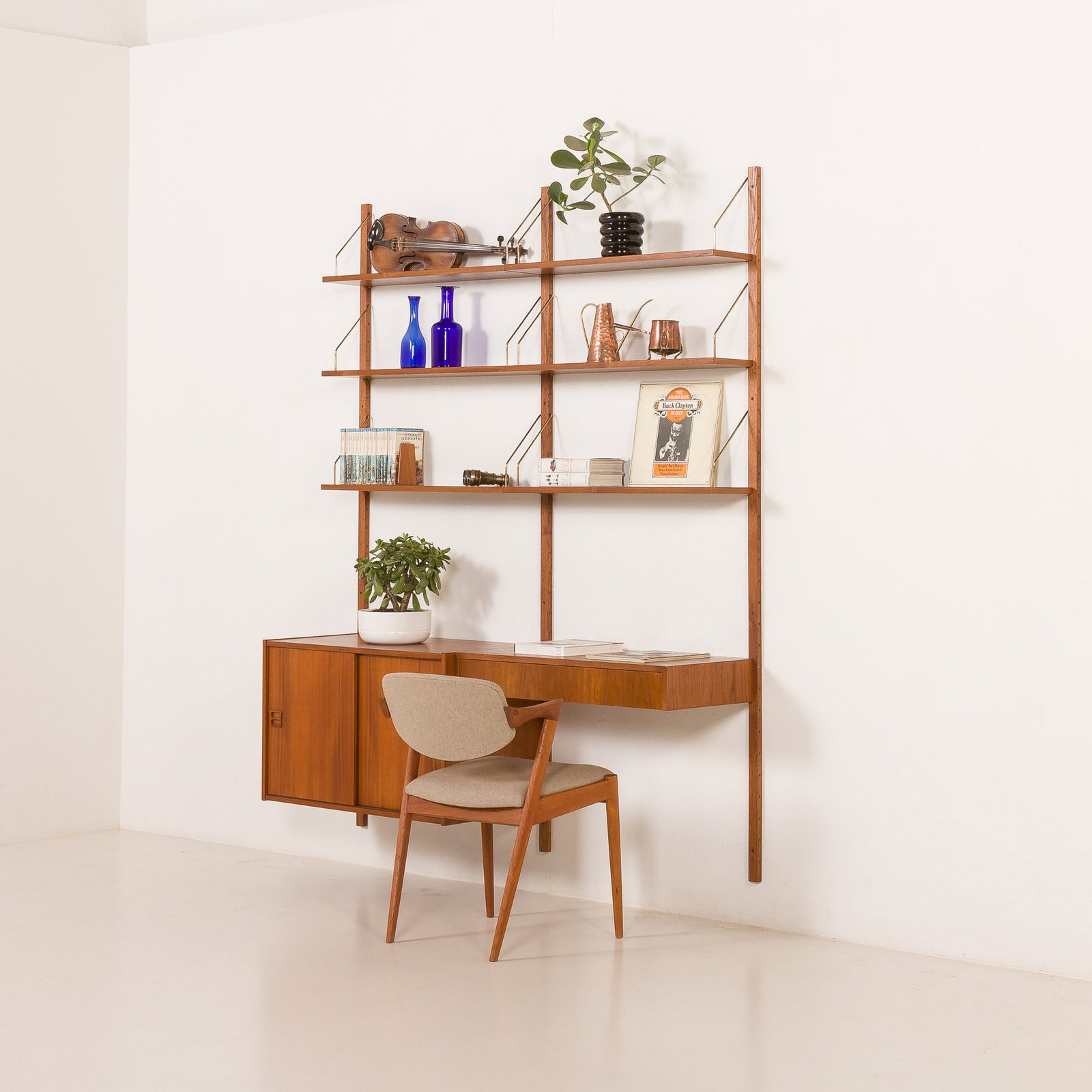 Danish Mid Century Teak Wall Unit Is The Style Of P.Cadovius, 1960s