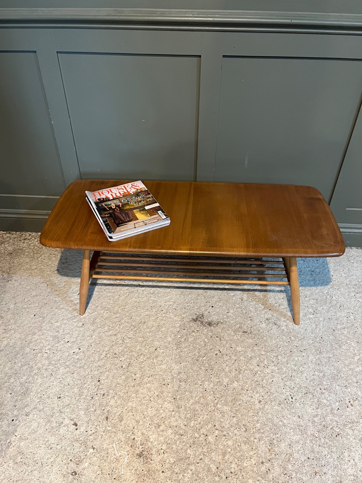 Vintage Ercol Coffee Table Model No. 459 Blonde Wood Tone Vgc