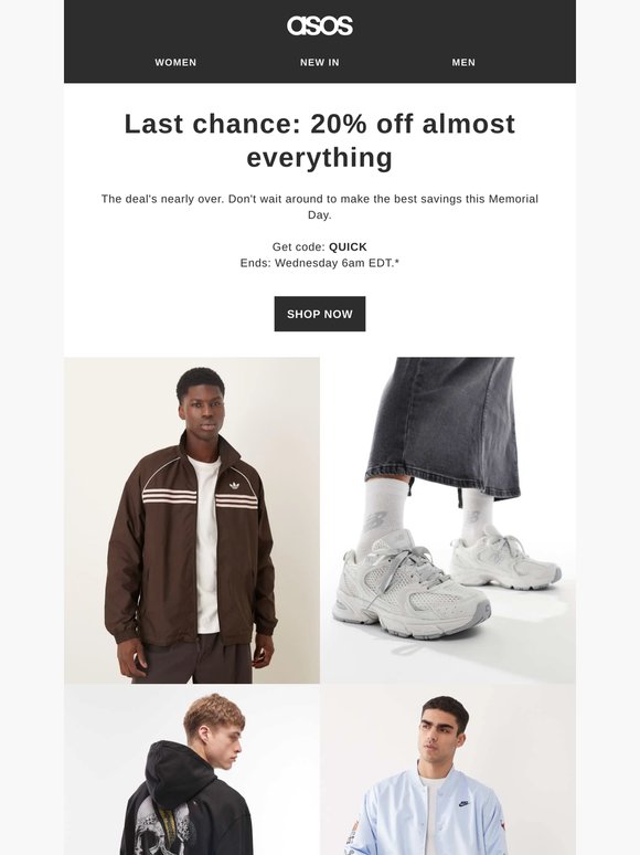 Last chance: 20% off almost everything