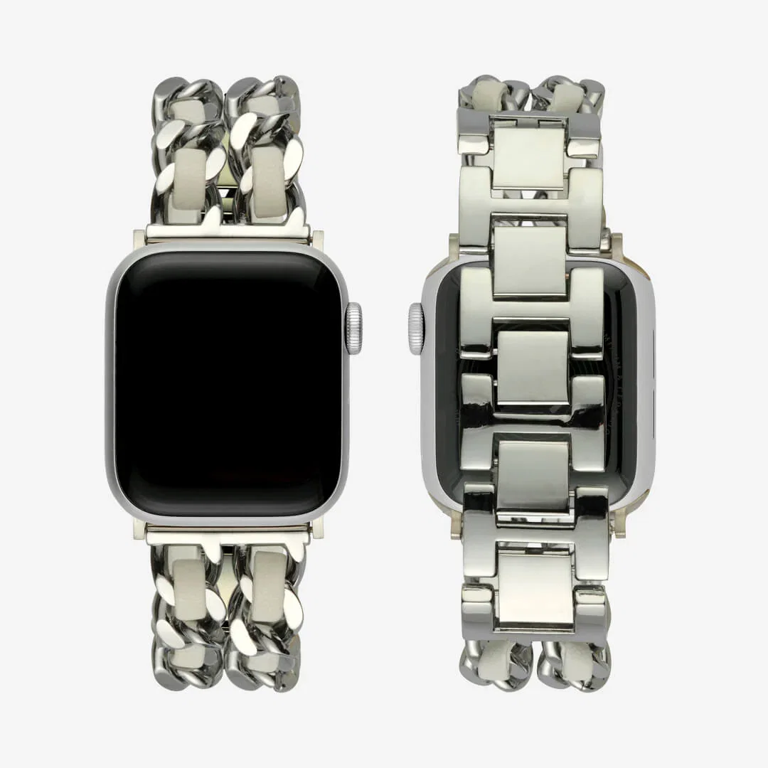 Image of Paris Bracelet Apple Watch Band - Silver / White