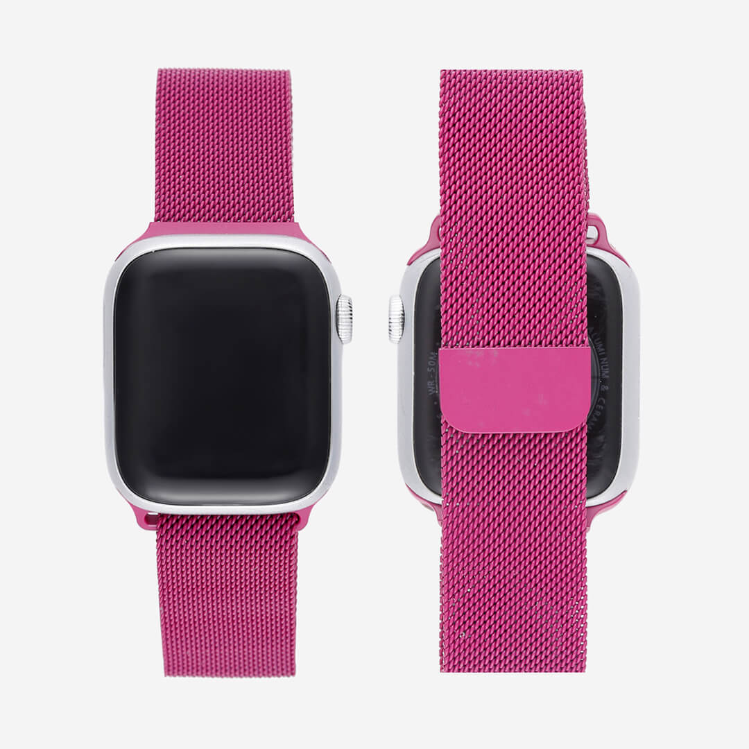 Image of Milanese Loop Apple Watch Band - Hot Pink