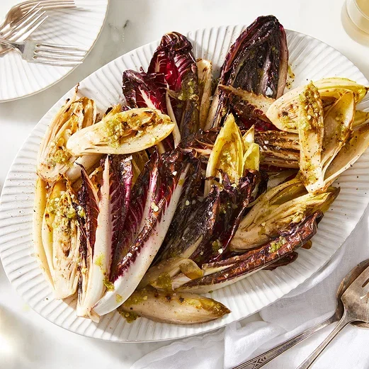 Grilled Chicory Salad With Chile-Fennel Dressing