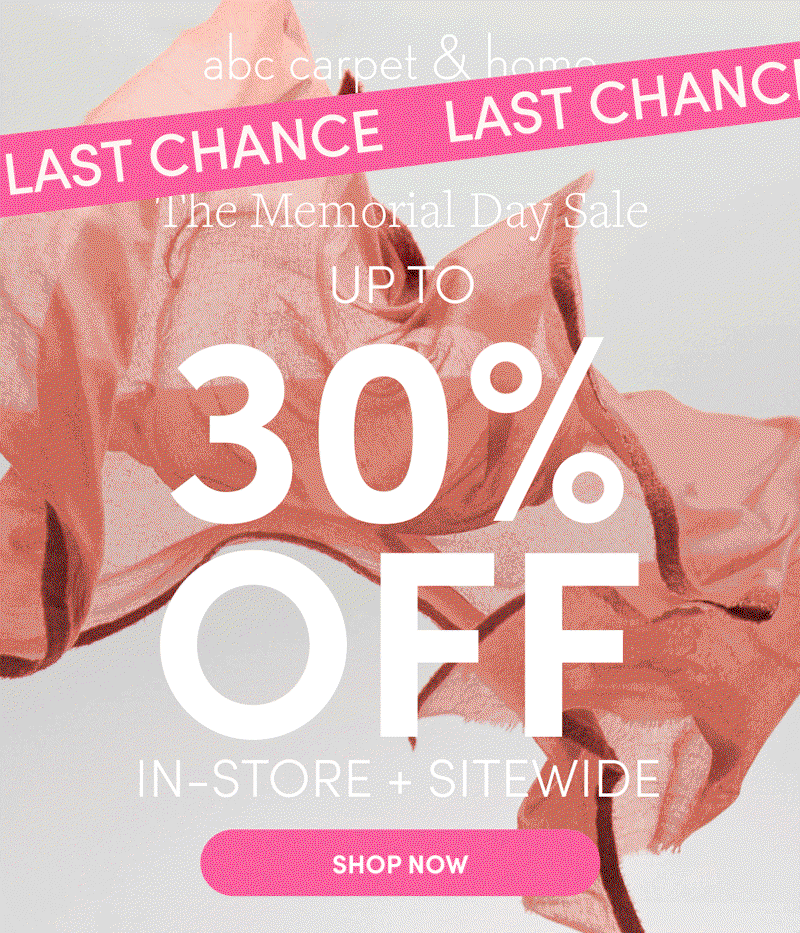Last Day of Memorial Day Sale