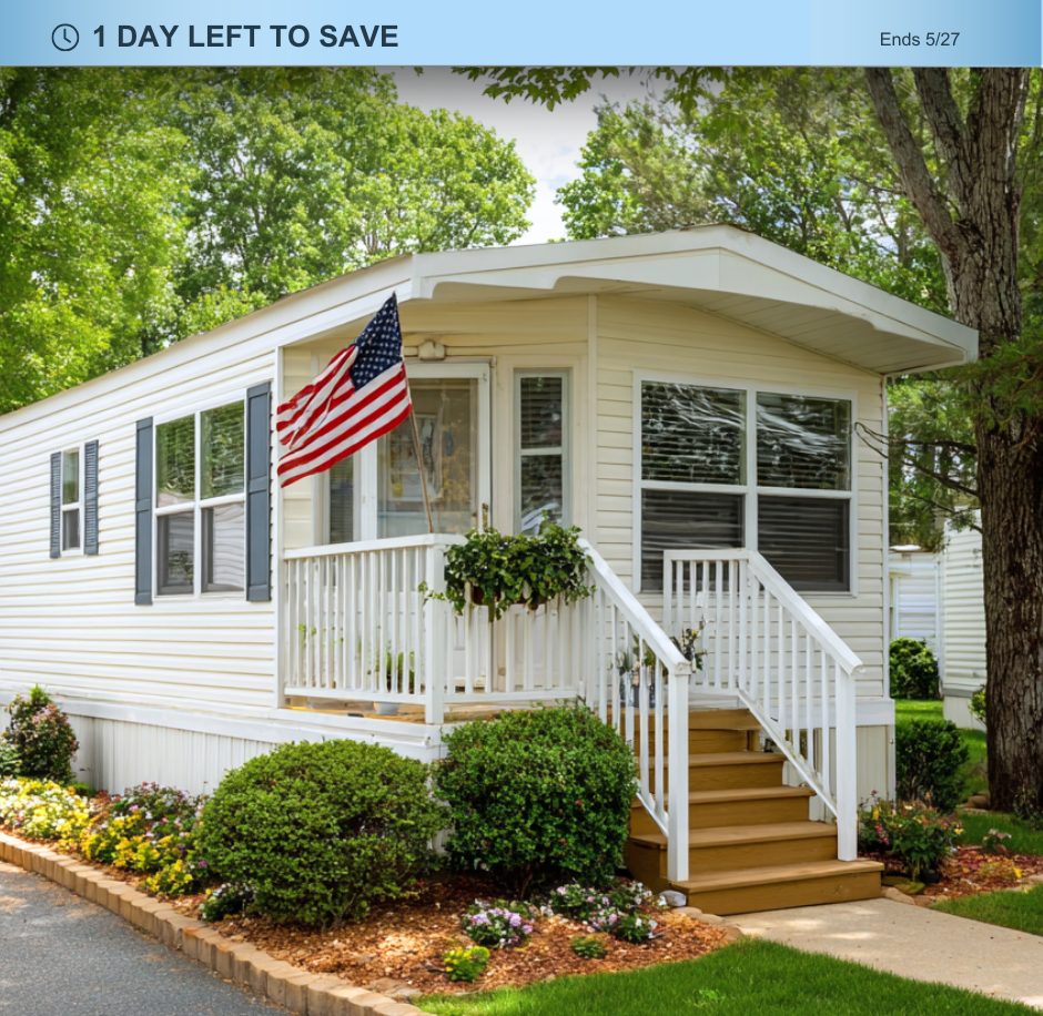 1 day left to save. Ends 5/27/ 