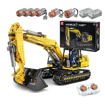 MOULD KING 13112 Technical Motorised Car Building Block RC Tracked Crawler Excavator Brick Assembly Kit APP 2.4G Remote Control 1830+PCS Excellent STEAM Science Education Discovery Toys Children Gifts