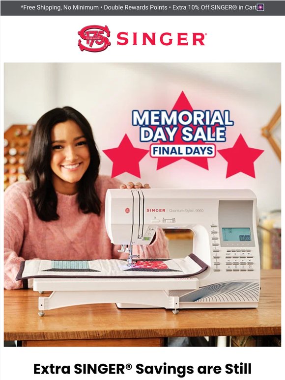 The Freedom to Keep Sewing🪡 Memorial Deals Are Still Live!