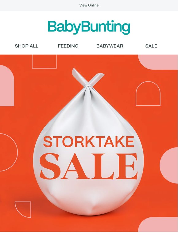 STORKTAKE SALE NOW ON! ⚠️
