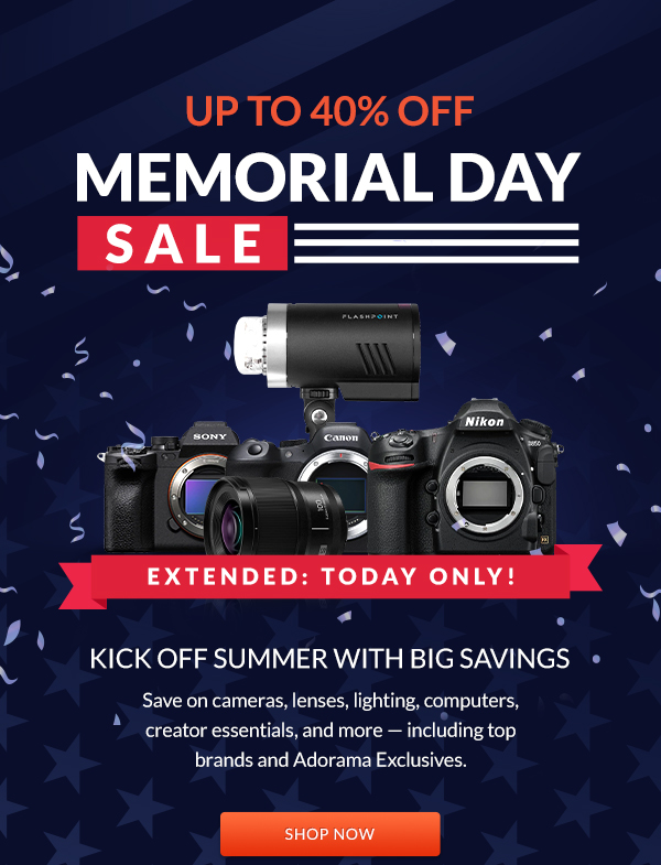 Up To 40% OFF — Memorial Day Sale | Kick Off Summer with Big Savings | Shop Now