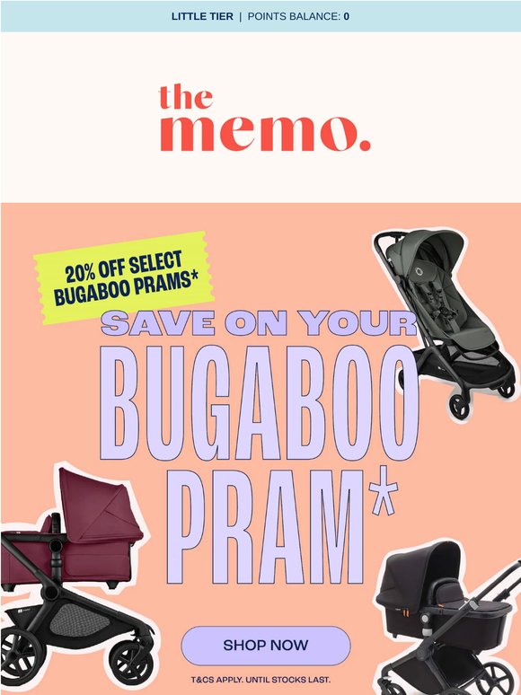 20% Off Your Bugaboo Pram*