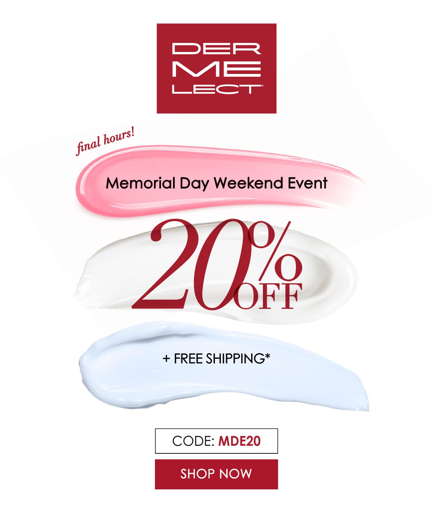 Memorial Day Weekend Event - 20% OFF