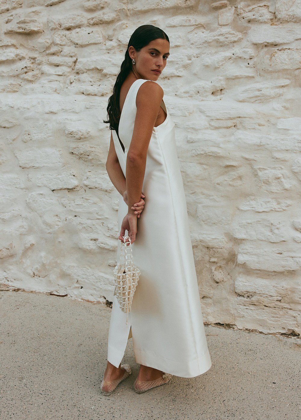 Sophia wears the Fairfax Maxi Dress.
