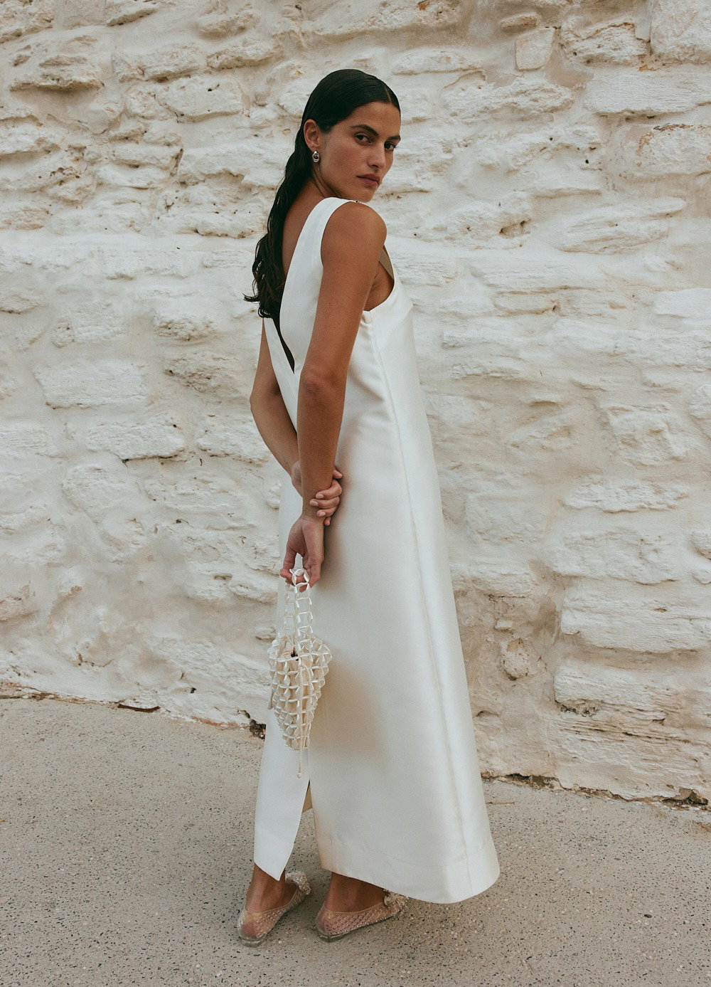 Sophia wears the Fairfax Maxi Dress.