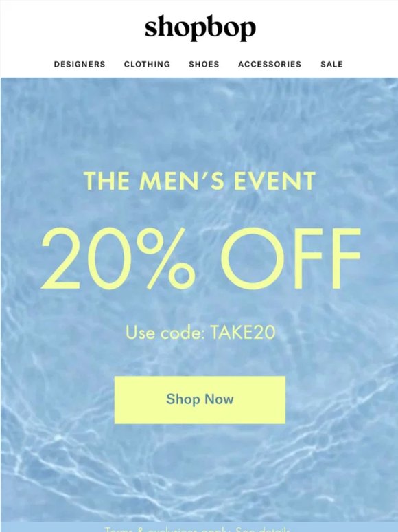SALE: 20% off