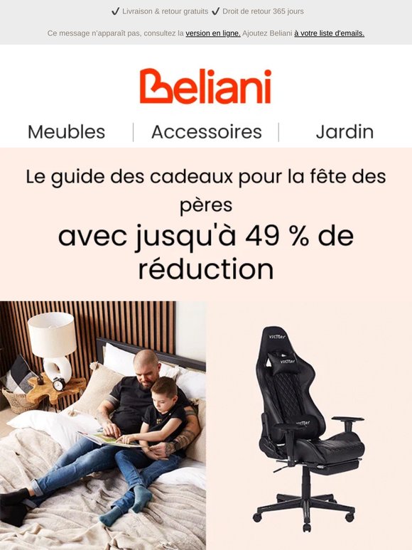 Jusqu'à -49 % pour la fête des pères