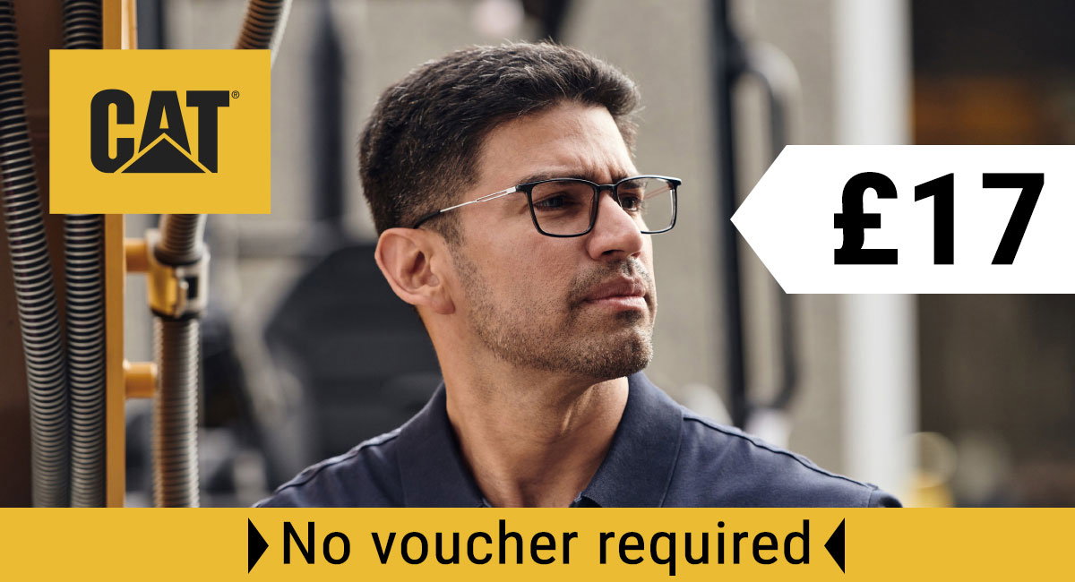 CAT Glasses only £17. No voucher required.