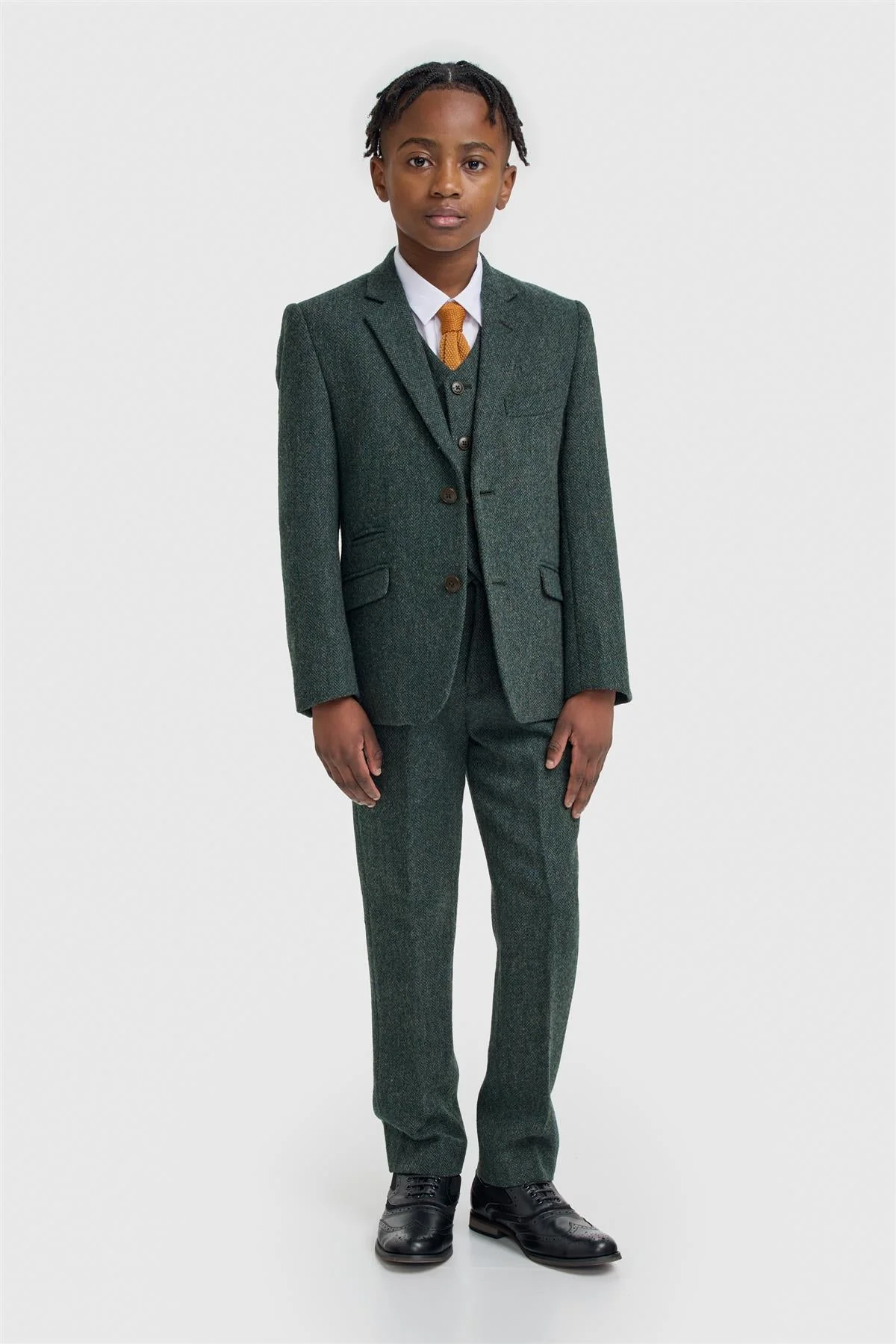 Image of Boys Thomas Lush Olive Suit