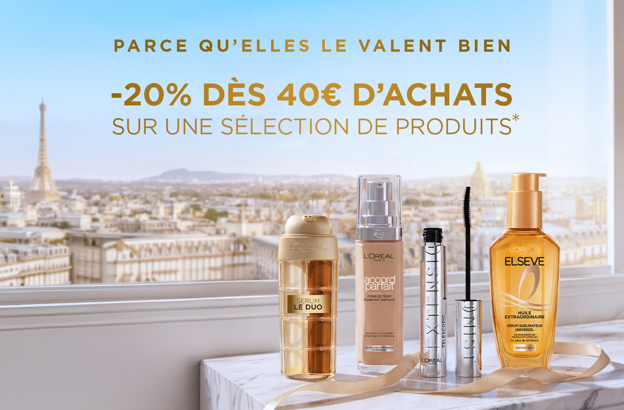 -20% dès 40€ d'achats