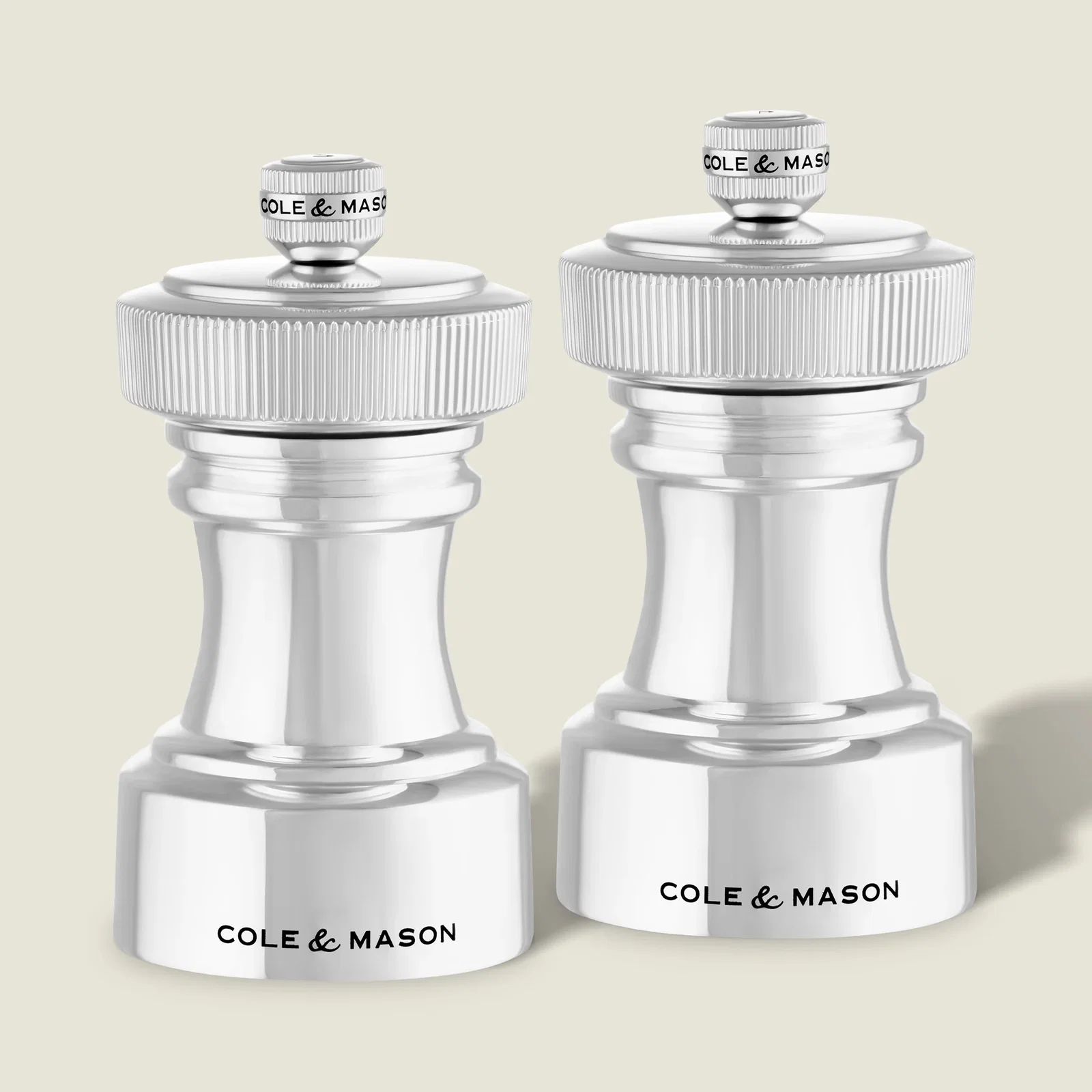 Image of Hoxton Silver Plated Salt & Pepper Mill Set
