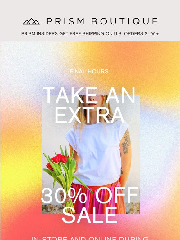 LAST CALL for 30% off!