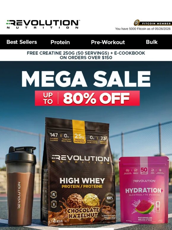 Mega Sale Energy 🏋️‍♂️ FREE Creatine + Hydration Awaits