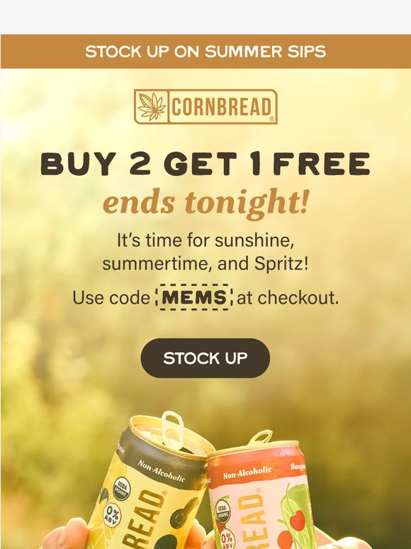 Stock up! B2G1 FREE ends tonight ⏰